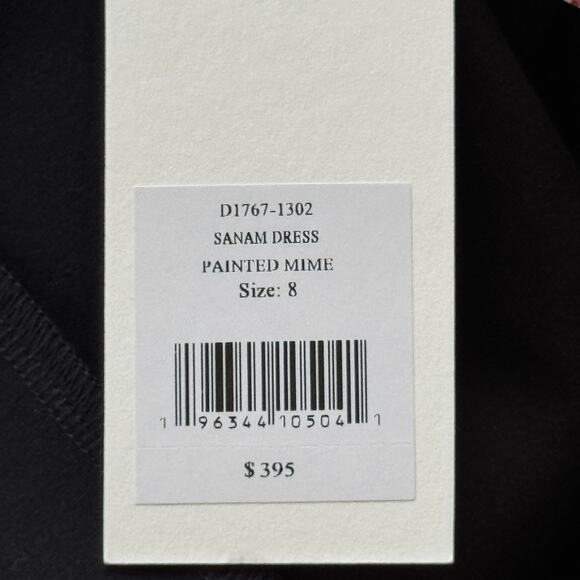 LoveShackFancy Sanam Mini Dress Painted Mime Black Floral Size 8 NWT - Picture 11 of 13